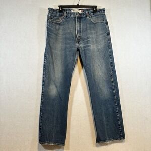 Levis 505 Mens Blue Jeans Regular Fit Straight Size 36x32
